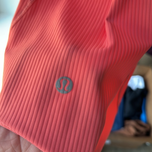 Lululemon Base Pace Ribbed Tank Top Raspberry Cream size 8 - Picture 7 of 8